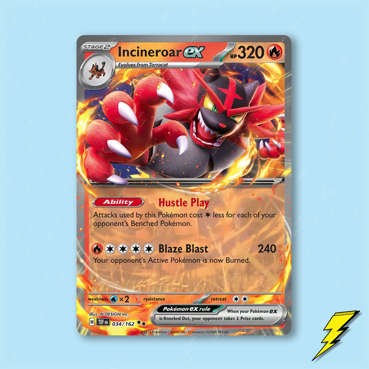 Incineroar ex - 034/162