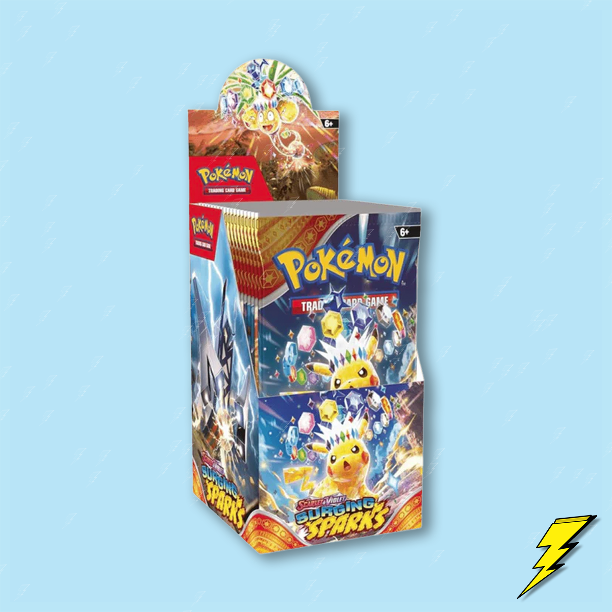 Surging Sparks - Half Booster Box (18 Packs) Thunderbolt Cards Surging Sparks - Half Booster Box (18 Packs) Thunderbolt Cards