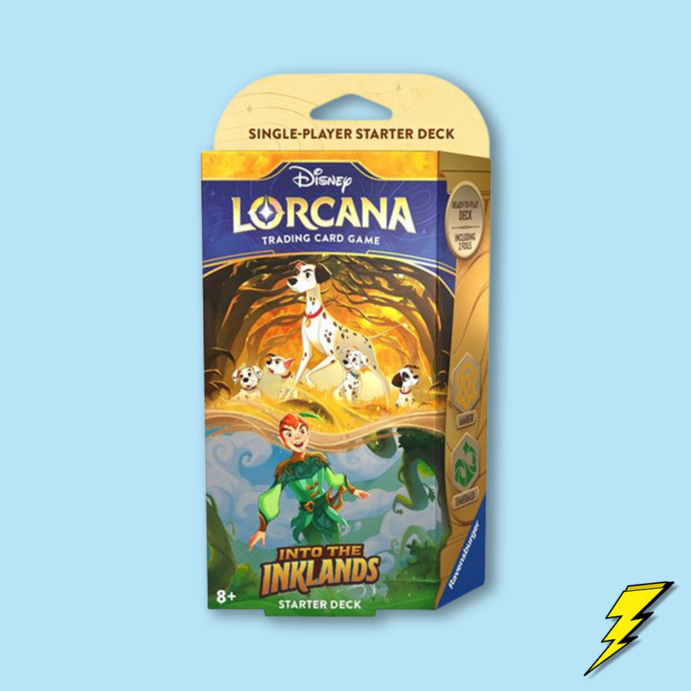 Starter Deck - Amber & Emerald - Disney Lorcana - Into the Inklands (Set 3) - Trading Card Game