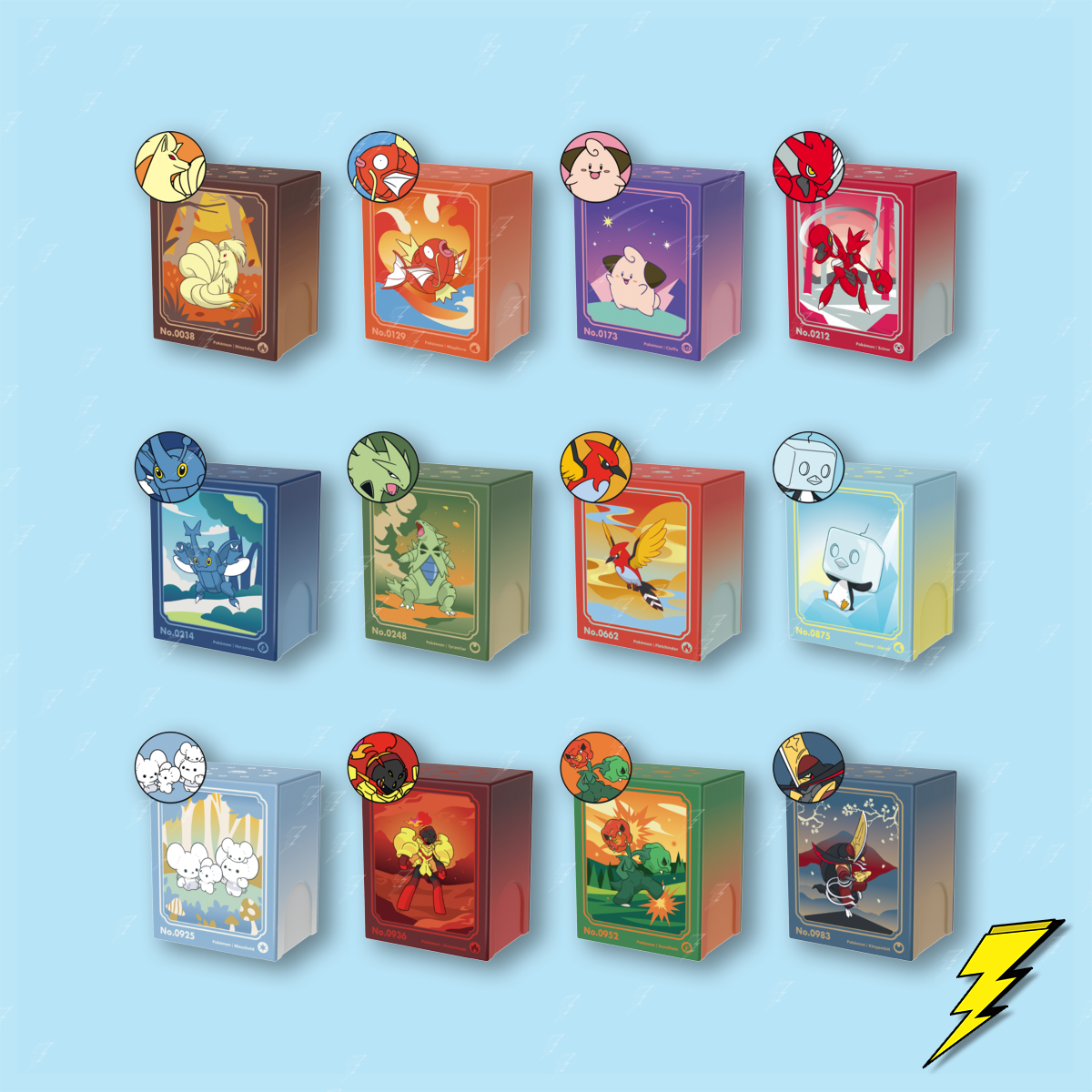 Pokemon Metal Card Deck Storage Box & Illustration Art Card - Blind Box