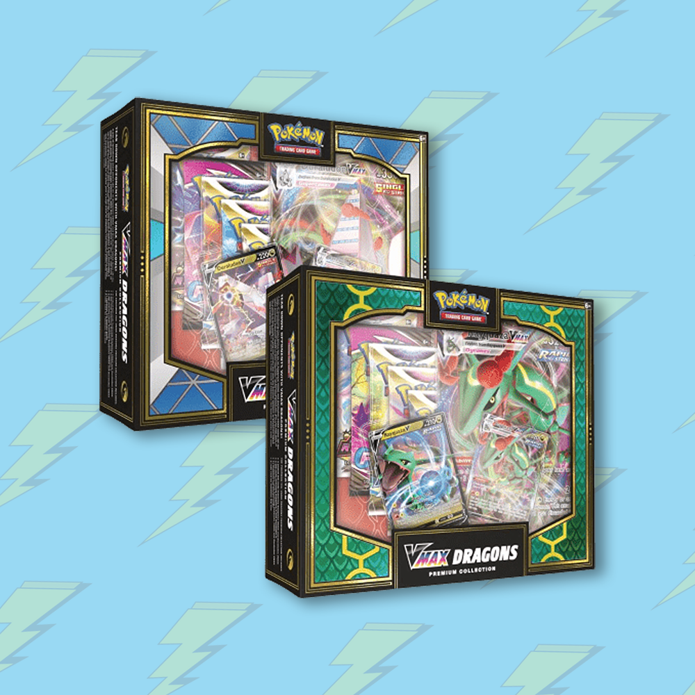 POKÉMON TCG: VMAX DRAGONS PREMIUM COLLECTION DURALUDON RAYQUAZA V VMAX deals - NEW